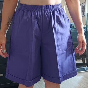 Vintage 70s Purple Culottes Deadstock NOS Shorts Made in Canada